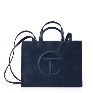 Telfar Navy Medium Shopping Bag